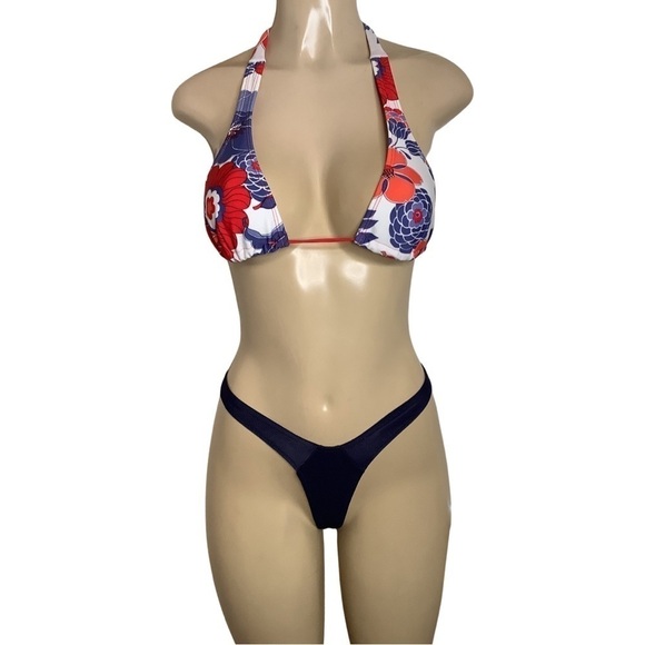 Zuliana Size Medium Thong Bikini Bottom & Recco Bikini Top. New With Tags - Picture 2 of 5